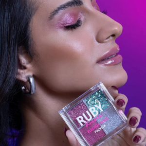 Paleta de Sombras Glitter Electric Glaze Fuchsia Ruby Kisses