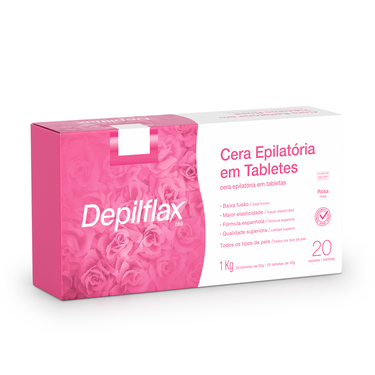 Cera Quente Epilatória Depilflax Rosa 1kg - Image 2