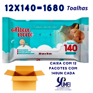 TOALHAS UMEDECIDAS HIDRATANTE MEU NENÊ 140UN X 12 PACOTES