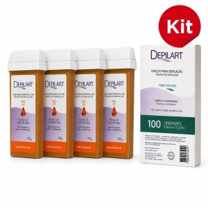 KIT REFIL ROLL-ON MEL 100G 4UN + LENCO 100 FOLHAS