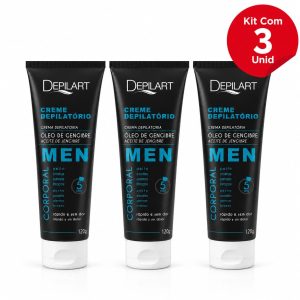 KIT CREME DEPILATORIO MASCULINO 120G 3UN